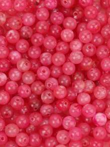 1 Túi 6 8 10 Mm Acrylic Hạt Giả Đá Tự Nhiên Hiệu Ứng Đám Mây Cho Tự Làm Vòng Tay, vòng Cổ Và Trang Sức Thủ Công - Màu Hồng Tươi - Xem 3