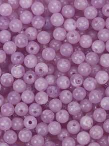 袋仿天然石材圓形壓克力珠，帶有雲朵效果，diy 手鍊、項鍊、珠寶製作工藝用品，6/8/10 毫米 - 淡紫色 - 查看 3