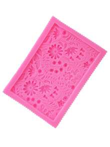 1入組矽膠糖果創意花朵設計巧克力模具烘焙 - 粉色 - 查看 1