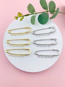 5 件针状水钻装饰别针 DIY 珠宝配件 - 金色 - 查看 1