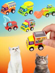 4pcs Cartoon Car Design Random Cat Teaser Toy For Cat For Interaction - Multicolor - View 3