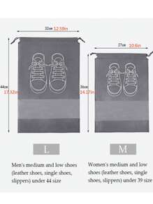 5入組灰色懸掛鞋子收納,鞋包,服裝收納袋 - 灰色 - 查看 6
