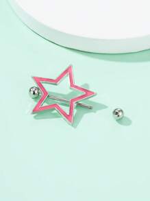 Star Decor Nipple Ring - Multicolor - View 2
