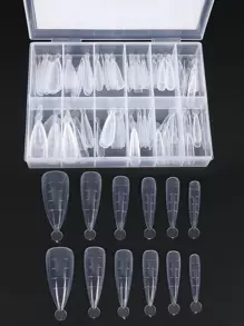 FULL BEAUTY 120 件指甲延长模具、美甲用品、美甲工具、美甲工具、返校、指甲、按压指甲的美甲工具 - 無色 - 查看 1