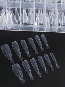 FULL BEAUTY 120 件指甲延长模具、美甲用品、美甲工具、美甲工具、返校、指甲、按压指甲的美甲工具 - 無色 - 查看 2