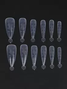 FULL BEAUTY 120 件指甲延长模具、美甲用品、美甲工具、美甲工具、返校、指甲、按压指甲的美甲工具 - 無色 - 查看 7