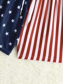 男嬰美式印花腰部抽繩泳褲 - 彩色 - 查看 3