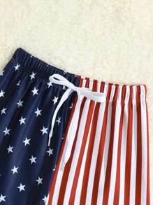 男嬰美式印花腰部抽繩泳褲 - 彩色 - 查看 4