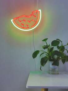 1入組西瓜形霓虹燈創意PS水果設計家居裝飾LED霓虹燈 - 彩色 - 查看 4