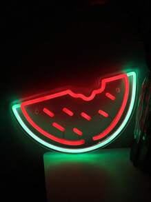 1入組西瓜形霓虹燈創意PS水果設計家居裝飾LED霓虹燈 - 彩色 - 查看 7