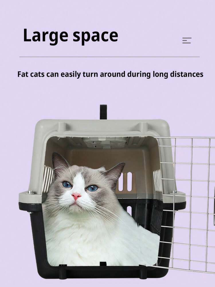 1 pieza portátil Portador de mascotas Cesta para perro con gato para exterior - Negro - Ver 5