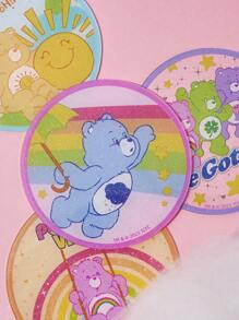 SHEIN X Care Bears 4入組卡通圖案杯墊