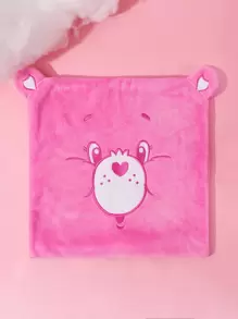 SHEIN X Care Bears 45*45 3D卡通熊刺绣靠垫套（不含填充物）Ins风格沙发套、床套 - 粉色 - 查看 5