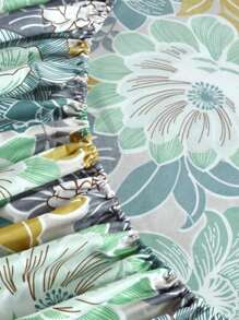 1 Họa Tiết Hoa Trang Bị Tấm Hiện Đại Vải Trang Bị Tấm Đáy Cho Gia Đình - màu xanh lá - Xem 4