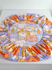 1 tấm trang bị họa tiết mèo, vải dễ thương được trang bị tấm dưới cùng cho gia đình - Nhiều màu - Xem 2