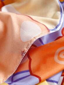 1 tấm trang bị họa tiết mèo, vải dễ thương được trang bị tấm dưới cùng cho gia đình - Nhiều màu - Xem 3