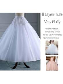 1 chiếc váy lót ren thanh lịch dành cho nữ, dùng cho trang phục dự tiệc cưới mùa thu dành cho nữ - trắng - Xem 2