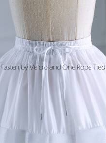 1 chiếc váy lót ren thanh lịch dành cho nữ, dùng cho trang phục dự tiệc cưới mùa thu dành cho nữ - trắng - Xem 4