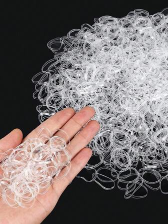300pcs Mini Elastic Hair Ties For Adult Hair, Braids, Wedding Hairstyles, Etc. Casual Ponytail Holders Hair Elastics Hair Rubber Bands Scrunchies Hair Rope, Hair Bobbles Hair Accessories