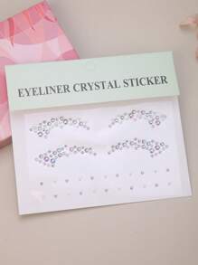 1 Pieza Pegatina De Piedras Preciosas Simulada 3d Plateada Y Multicolor Para Maquillaje/cosplay Hecho En Casa Y Decoración Facial De Fiesta - Multicolor - Ver 4