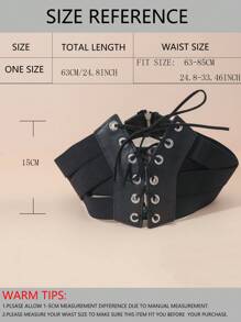 Thắt lưng Corset ren - màu đen - Xem 4