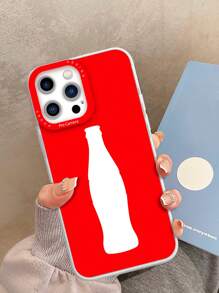 Red & White Symbol Pattern Tpu Phone Case Compatible With Apple And Samsung Phones