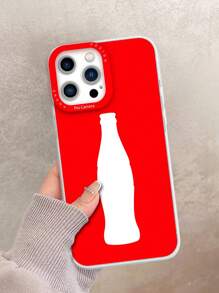 Red & White Symbol Pattern Tpu Phone Case Compatible With Apple And Samsung Phones