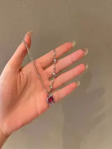 Heart & Star Charm Layered Necklace - Silver - View 6