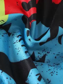 SHEIN Young Boy Slogan Graphic Tee & Shorts