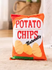 1 件卡通零食袋设计猫/狗爱好者礼物和狗/猫妈妈爱宠物声音玩具，适合狗爱好者和狗妈妈爱和猫爱好者和猫妈妈爱互动 - 橘色 - 查看 1