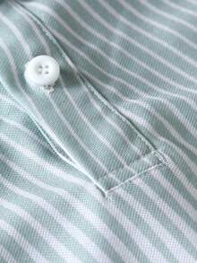 Manfinity Homme Men Striped Print Polo Shirt - White - View 5