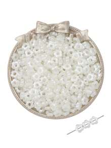 beadia 件裝花卉設計 DIY 壓克力珠 - 白色 - 查看 2