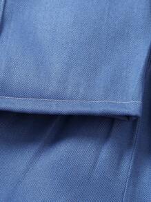 SHEIN 小男童素色T恤和翻蓋口袋夾克背心和短褲 - 藍白色 - 查看 8