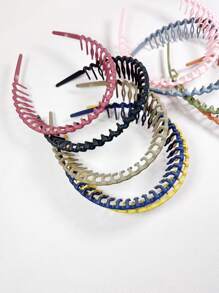 9pcs Solid Wave-Shape Hair Claw Casual - Multicolor - View 4