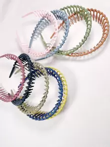 9pcs Solid Wave-Shape Hair Claw Casual - Multicolor - View 5