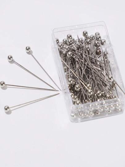 علبة 1 من دبابيس الوشاح المزينة بالكرات، إكسسوارات الحجاب الأنيقة، دبوس وشاح