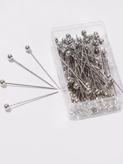 1盒装 球形装饰 精致围巾别针 头巾配饰 时尚胸针