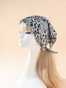 豹紋印花方巾 - 彩色 - 查看 1