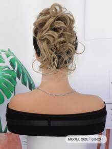 Short Body Wave Synthetic Hair Buns - Gold - View 2