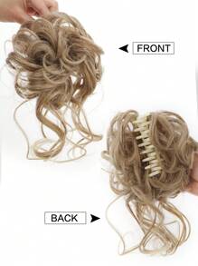 Short Body Wave Synthetic Hair Buns - Gold - View 5