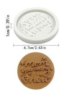 1個母親節主題矽膠模具,用於餅乾、巧克力、蛋糕等diy裝飾製作 - 白色 - 查看 2