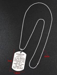 1件不鏽鋼項鍊作為孫子女的聖誕禮物 - 銀色 - 查看 4