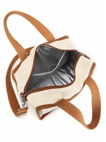 1入組嬰兒熊和字母刺繡滌綸尿布包