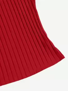 SHEIN EZwear Women's Solid Color Wide Strap Simple Fitted Tank Top, Casual And Resort Wear - Burgundy - View 5