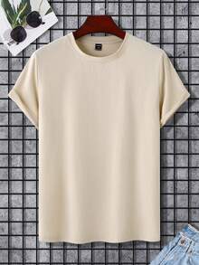Manfinity Chillmode Men Tropical & Letter Graphic Tee - Khaki - View 2