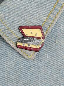 留聲機設計胸針 - 彩色 - 查看 1