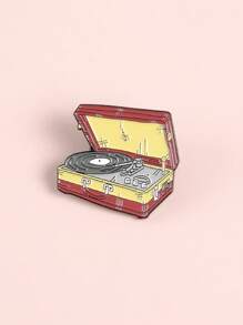 留聲機設計胸針 - 彩色 - 查看 2