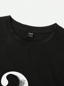 Manfinity Homme Nam Áo thun Bông In Đầu lâu - màu đen - Xem 6