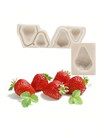 1入組糖果矽膠創意草莓形狀設計巧克力模具DIY