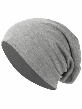 1pc Men Solid Casual Slouchy Beanie For Daily Life Fall Outfit